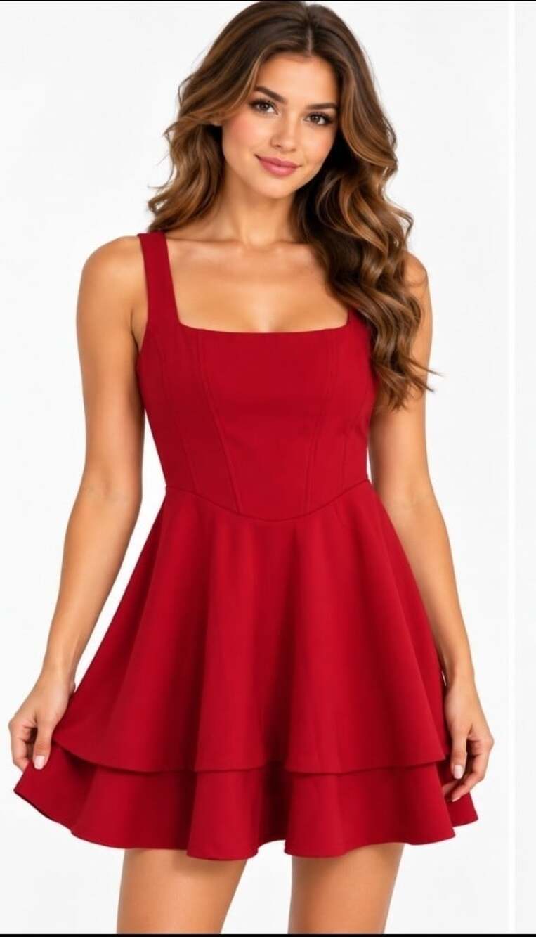 NWT Emerald Sundae Emma Double Layer Skater Dress Medium New Excellent T100